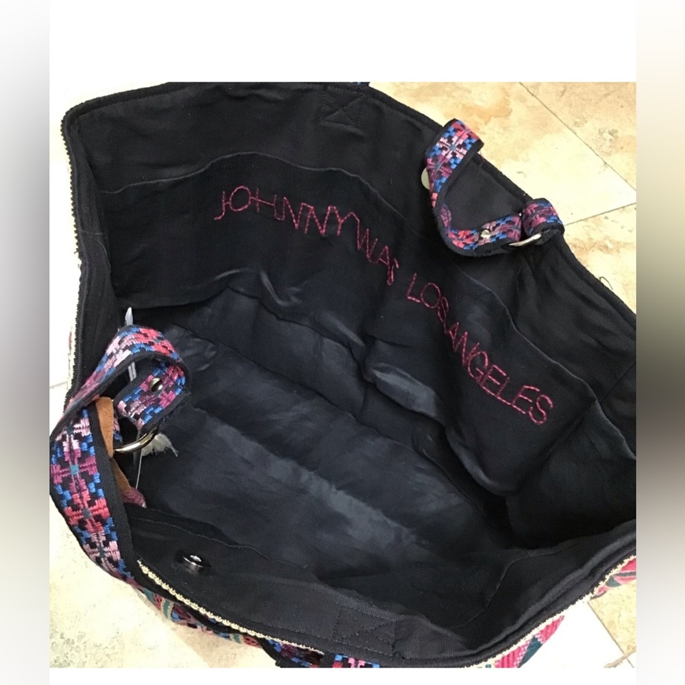🌸Johnny Was Pink and Green Embroidered Tote - Picture 7 of 11